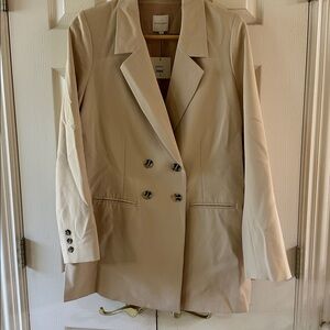 Favorite Daughter Beige Double-Breasted Blazer